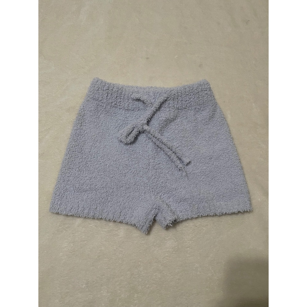Misscosy Lavender Purple Fuzzy Lounge Shorts High Waisted Drawstring Size 2